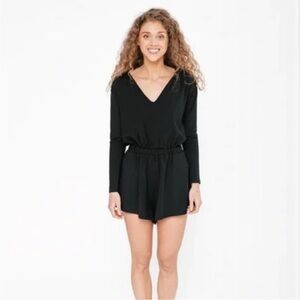 Smash + Tess | Love Day Long Sleeve Romper in Black Size XS